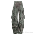 Vintage Blank Winter Unisex Camouflage Cargo Pants